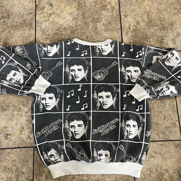 Liberty Flyer 80’s Vintage Elvis sweat shirt tagged medium made in USA 🇺🇸 - Picture 6 of 15